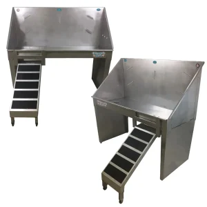 Groomer's Best ADA Compliant Stainless Steel Walk-Thru Dog Grooming Tubs