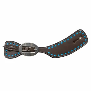 Professionals Choice Turquoise Buckstitch Spur Straps