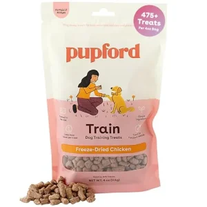 Pupford Freeze Dried Training Treats for Dogs & Puppies, 475+ Two Ingredient Bites (Chicken, 4 oz)