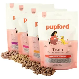 Pupford Freeze Dried Training Treats for Dogs & Puppies, 900+ Limited Ingredient Bites (Meat Bundle)