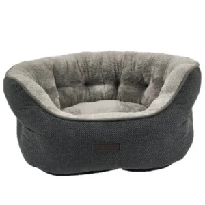 Pure Comfort Gray Clamshell Cuddler Pet Bed