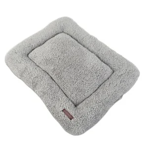 Pure Comfort Gray Plush Crate Pet Bed