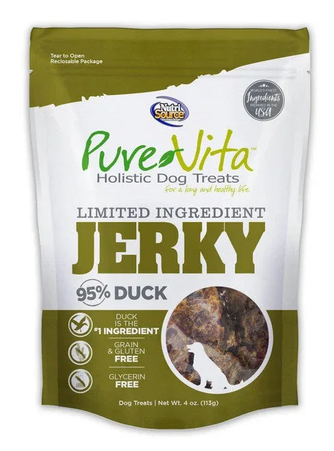 Pure Vita Duck Jerky Dog Treats 4oz {L+1x} 131270 - Image 2