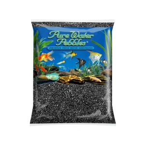 PURE WATER PEBBLES GRAVEL JET BLACK 5LB