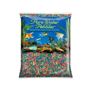 PURE WATER PEBBLES GRAVEL NEON RAINBOW 5LB