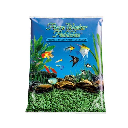 Pure Water Pebbles Premium Fresh Water Coated Aquarium Gravel Emerald Green 6/2 lb - Image 2