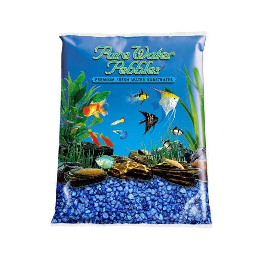 Pure Water Pebbles Premium Fresh Water Coated Aquarium Gravel Marine Blue 6/2 lb - Image 2