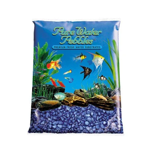 Pure Water Pebbles Premium Fresh Water Frosted Aquarium Gravel Deep Blue 2/25 lb - Image 2