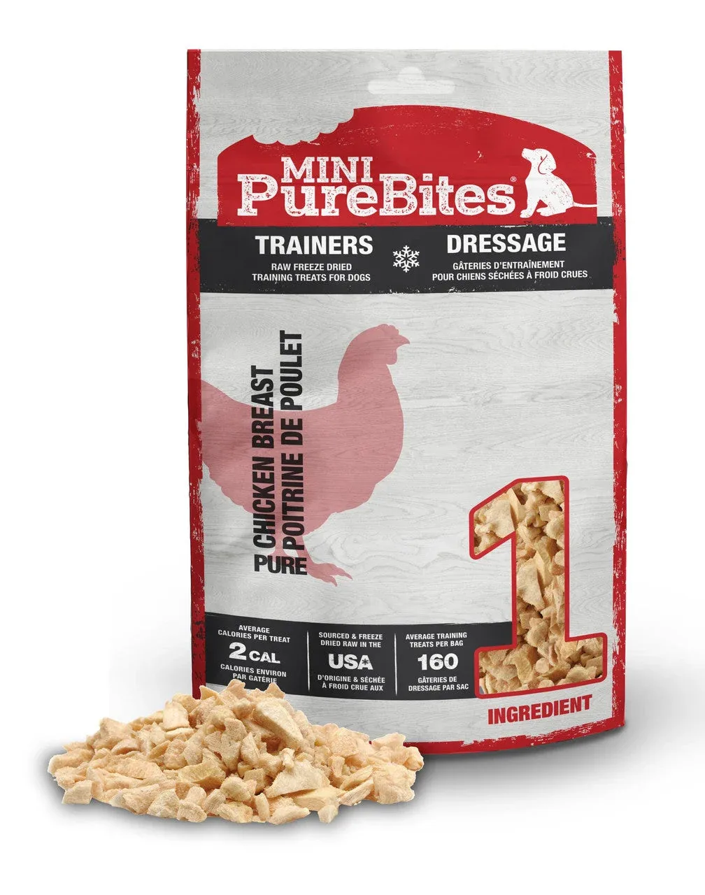 PureBites Mini Trainers RAW Freeze Dried Chicken Breast Treats 2.1 oz