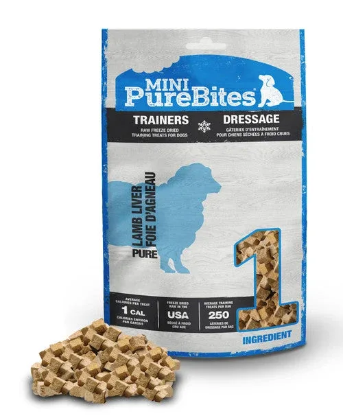 PureBites Mini Trainers RAW Freeze Dried Lamb Liver Treats 2.4 oz - Image 2
