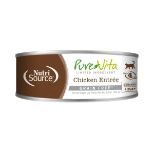 PureVita LID Grain-Free Canned Cat Food - Chicken Entree, 5.5 oz each, Case of 12