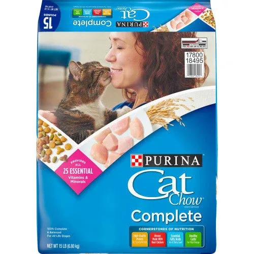 Purina Cat Chow Complete Dry Cat Food 15lb {L-1} 178864 - Image 2