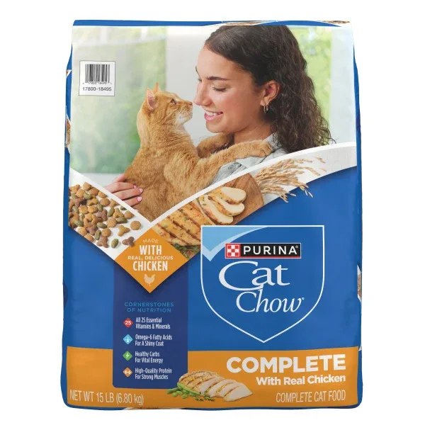 Purina Cat Chow Complete High Protein Dry Cat Food With Real Chicken - 15 lb. Bag