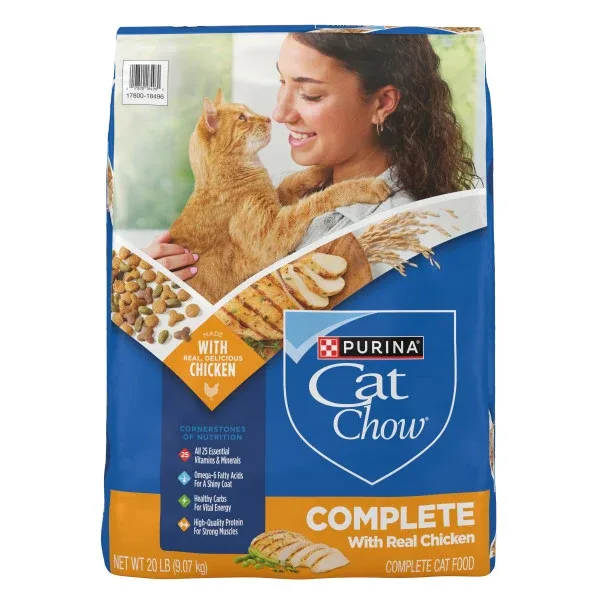 Purina Cat Chow Complete High Protein Dry Cat Food With Real Chicken - 20 lb. Bag