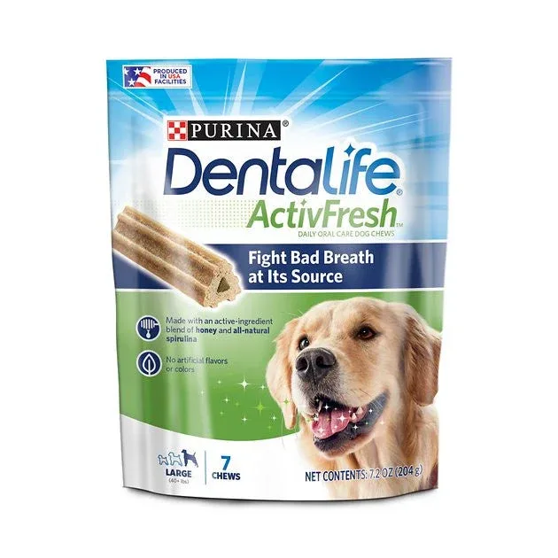 Purina DentaLife ActivFresh Daily Oral Care Large Dog Dental Chews 5/7.2oz {L+1}178860