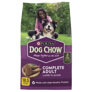 Purina Dog Chow Complete Adult Dry Dog Food Kibble With Lamb Flavor