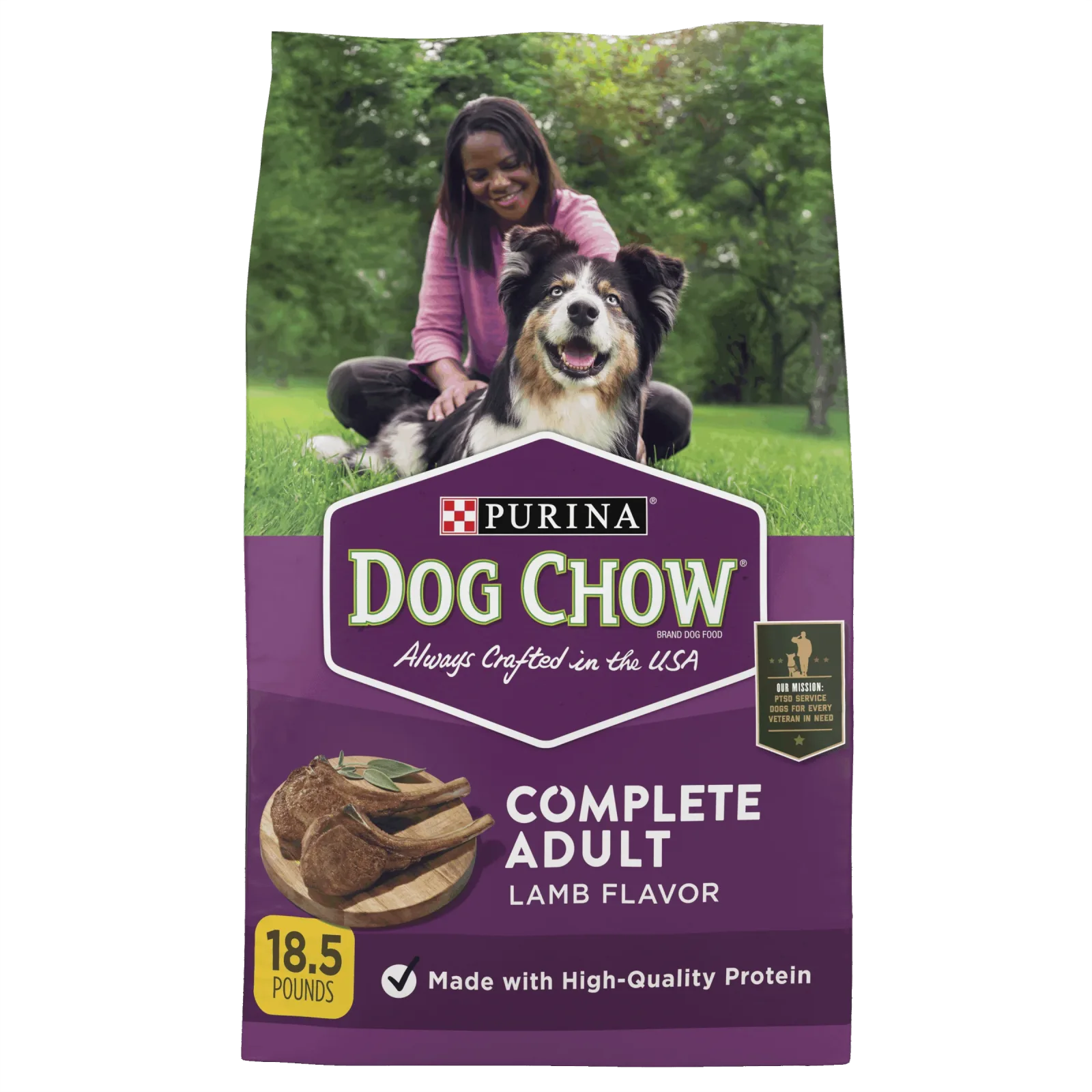 Purina Dog Chow Complete Adult Dry Dog Food Kibble With Lamb Flavor
