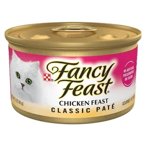 Purina Fancy Feast Adult Chicken Feast Pate Wet Cat Food, 3 oz.