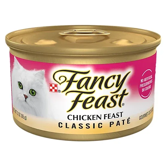 Purina Fancy Feast Adult Chicken Feast Pate Wet Cat Food, 3 oz.