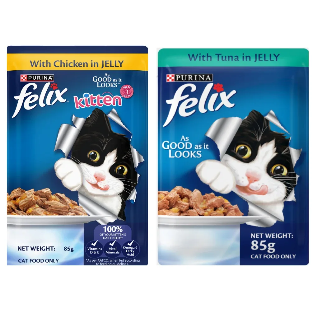 Purina Felix Tuna and Chicken with Jelly Kitten Cat Wet Food Combo
