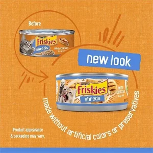 Purina Friskies Adult Shreds with Chicken in Gravy Wet Cat Food, 5.5 oz.