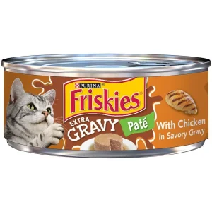 Purina Friskies Extra Gravy Pate With Chicken in Savory Gravy Adult Cat 24/5.5oz {L-1}050489