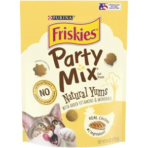 Purina Friskies Party Mix Natural Yums With Real Chicken Cat Treats 6/6oz {L-1}050859