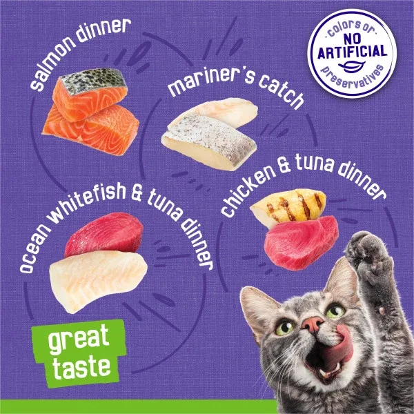 Purina Friskies Pate Wet Cat Food Variety Pack Seafood and Chicken Pate Favorites 40ct VP - (40) 5.5 oz. Cans - Image 2