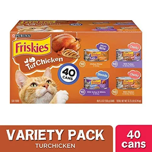 Purina Friskies TurChicken Wet Cat Food Variety Pack 40/5.5oz {L+1}050686 - Image 2