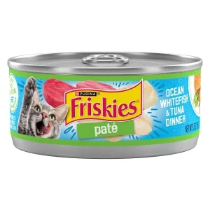 Purina Friskies Wet Cat Food Pate Ocean Whitefish and Tuna Dinner - 5.5 oz. Can