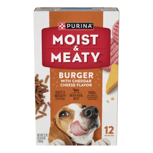 Purina Moist and Meaty Burger With Cheddar Cheese Flavor Dry Soft Dog Food Pouches