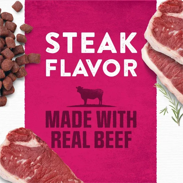 Purina Moist and Meaty Steak Flavor Soft Dog Food Pouches - Image 2