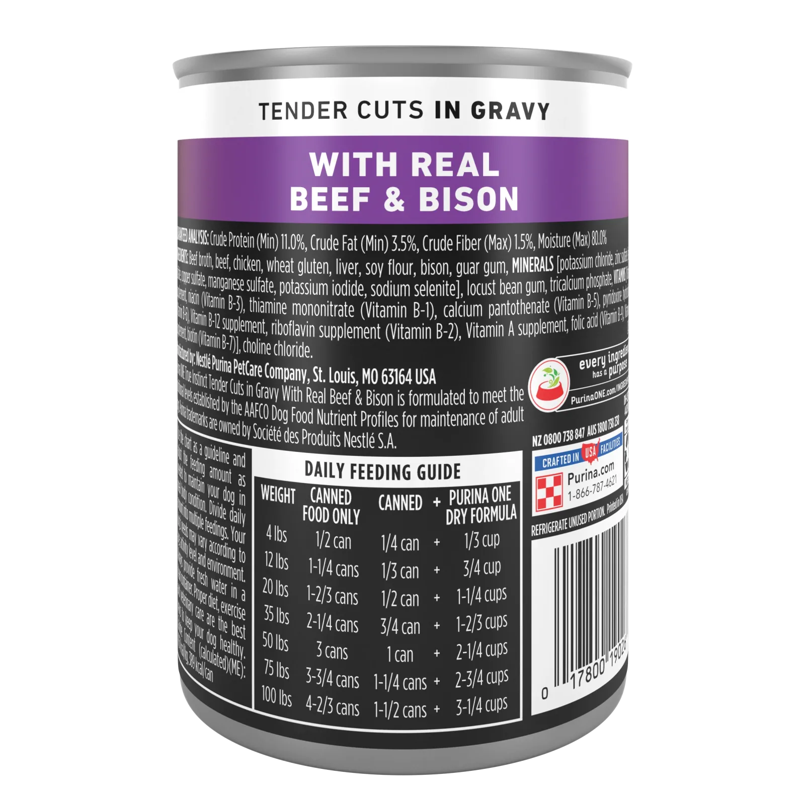 Purina ONE High Protein Wet Dog Food True Instinct Tender Cuts in Dog Food Gravy With Real Beef and Bison - Image 2