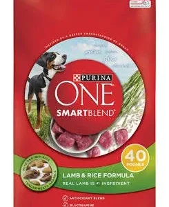 Purina ONE SmartBlend Lamb & Rice Formula Adult Premium Dog Food 40lb {L-1}178351