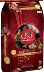 Purina ONE SmartBlend True Instinct with Turkey & Venison Adult Premium Dog 36lb {L-1}178061