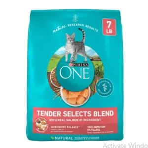 Purina ONE Tender Selects Blend Dry Cat Food – Salmon, 7 lb Bag