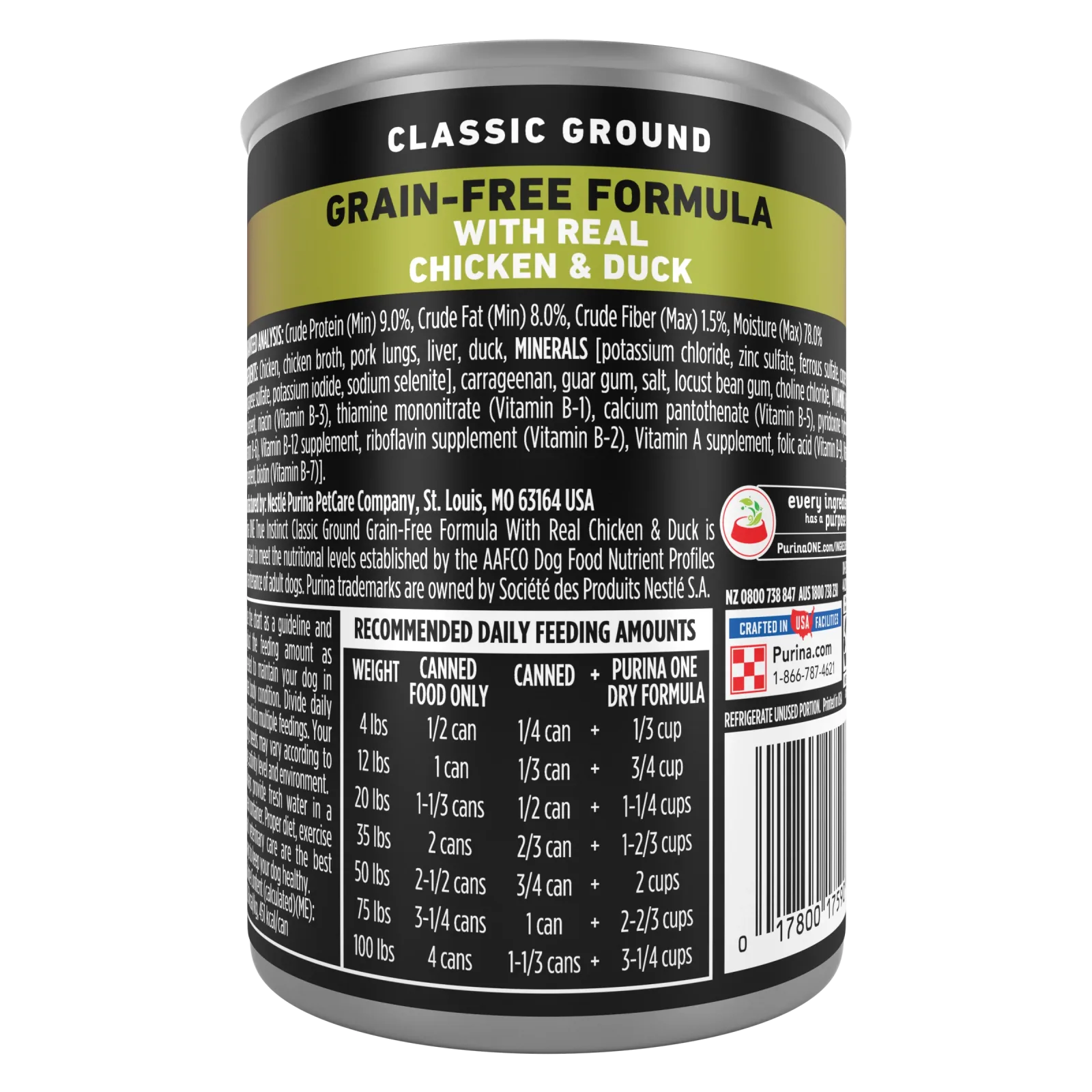 Purina ONE Wet Dog Food True Instinct Classic Ground Grain-Free Formula With Real Chicken and Duck High Protein Dog Food - Image 2