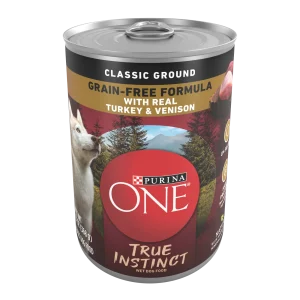Purina ONE Wet Dog Food True Instinct Classic Ground Grain-Free Formula With Real Turkey And Venison High Protein Wet Dog Food