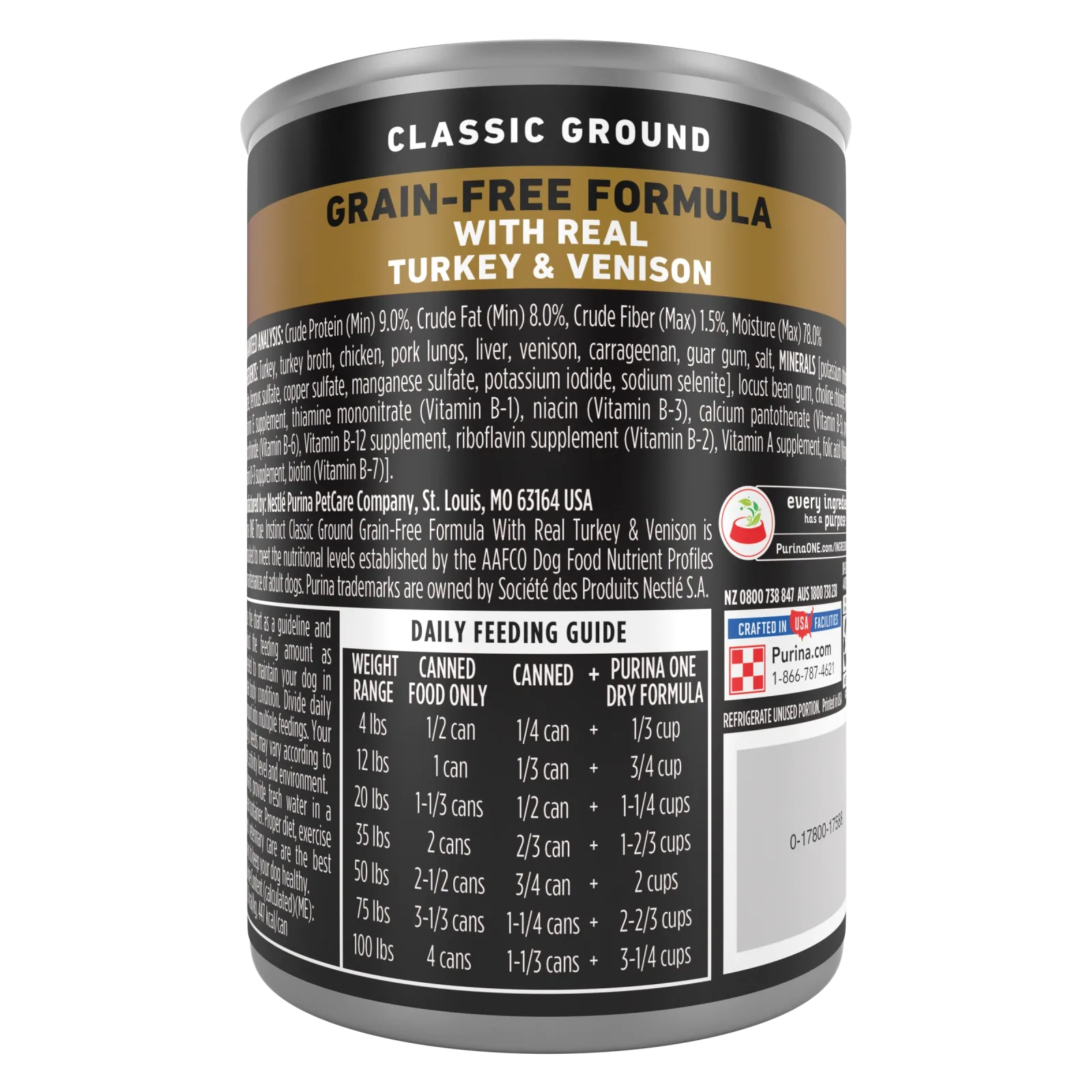 Purina ONE Wet Dog Food True Instinct Classic Ground Grain-Free Formula With Real Turkey And Venison High Protein Wet Dog Food - Image 2