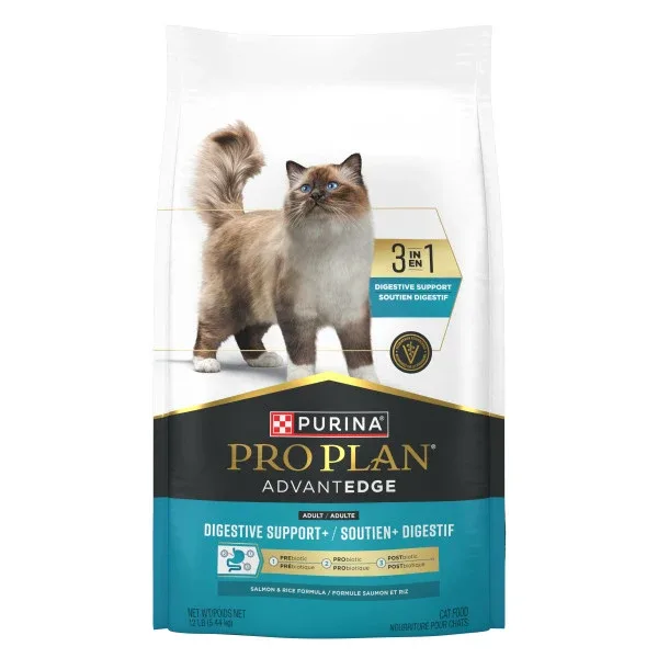 Purina Pro Plan AdvantEDGE Digestive Support Plus Adult Salmon and Rice Formula Dry Cat Food - Image 2