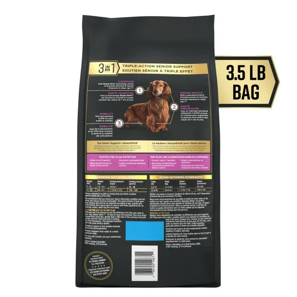 Purina Pro Plan AdvantEDGE Senior Support Plus Small Breed Shredded Blend Chicken and Rice Formula Dry Dog Food, 3.5lb - Image 2