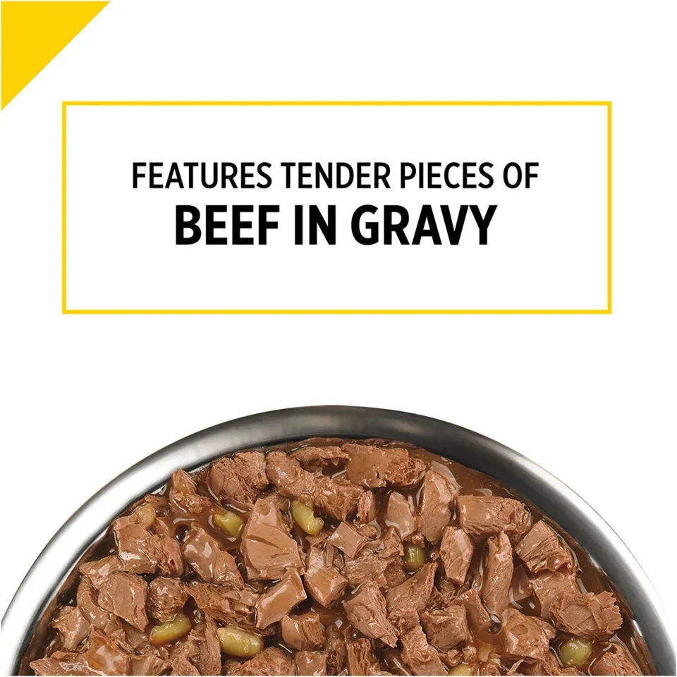 Purina Pro Plan Bright Mind Adult 7+ Beef and Brown Rice Entree Dog Food Tray - Image 2