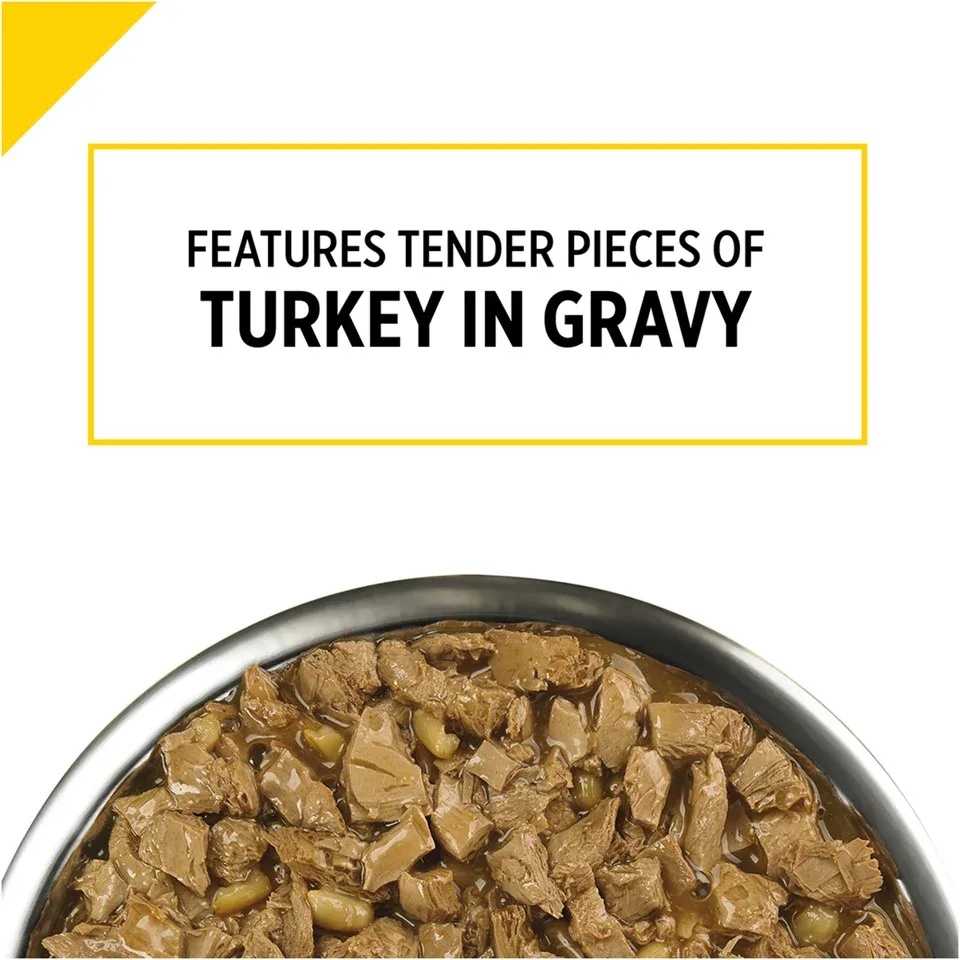 Purina Pro Plan Bright Mind Adult 7+ Turkey & Brown Rice Entree Dog Food Tray - Image 2