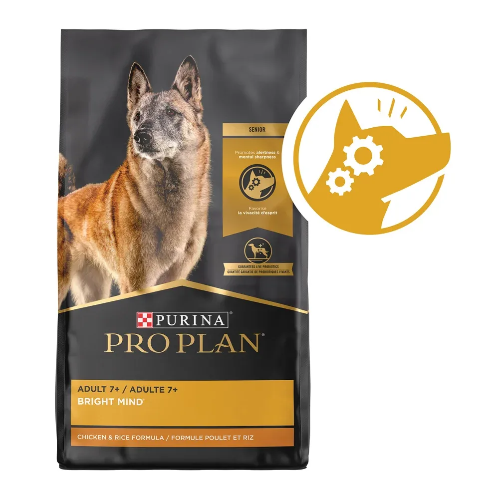 Purina Pro Plan Bright Mind Chicken & Rice Formula Senior Dry Dog Food - Image 2