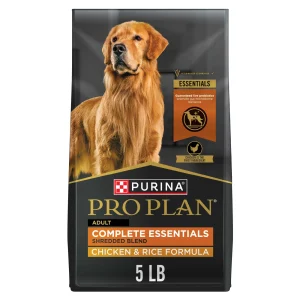 Purina Pro Plan Complete Essentials Shredded Blend Chicken and Rice Dog Food Dry Formula with Probiotics for Dogs