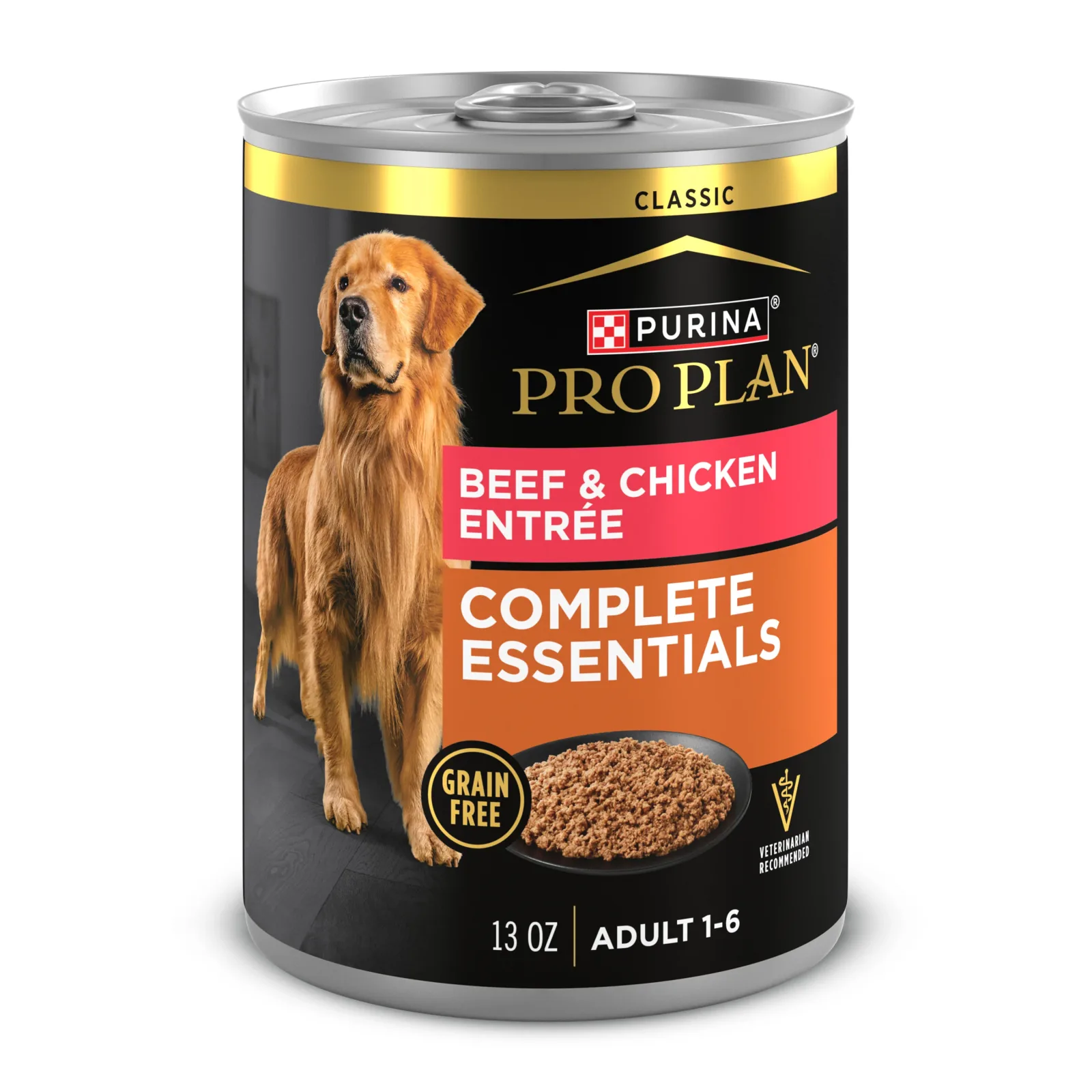 Purina Pro Plan Dog Food Grain Free Classic Pate, Beef and Chicken Entrée