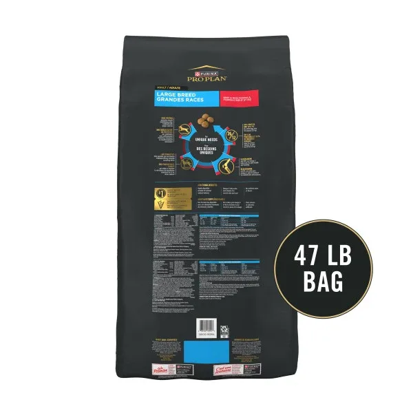 Purina Pro Plan Large Breed Dry High Protein Dog Food With Probiotics for Dogs, Beef and Rice Formula, 47lb - Image 2