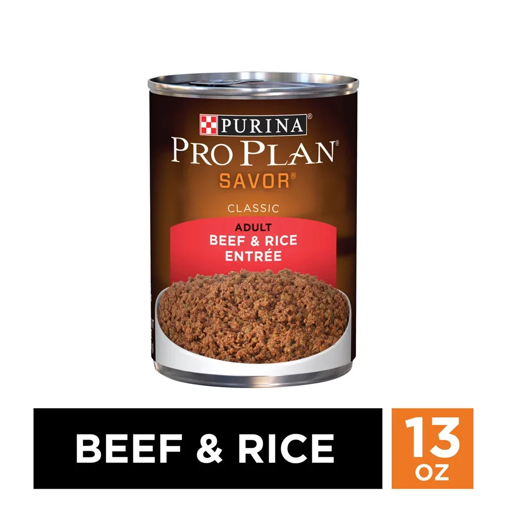 Purina Pro Plan Savor Adult Beef & Rice Entree Canned Dog Food - Image 2