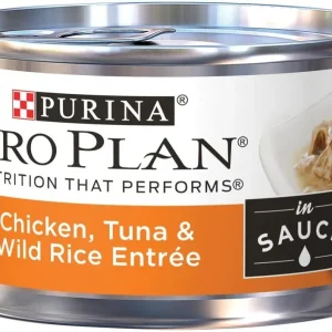 Purina Pro Plan Savor Adult Chicken, Tuna & Wild Rice in Sauce Entree Canned Cat Food