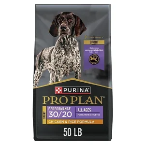 Purina Pro Plan Sport All Life Stages 30/20 Performance Chicken and Rice Formula Dry Dog Food, 50 lb
